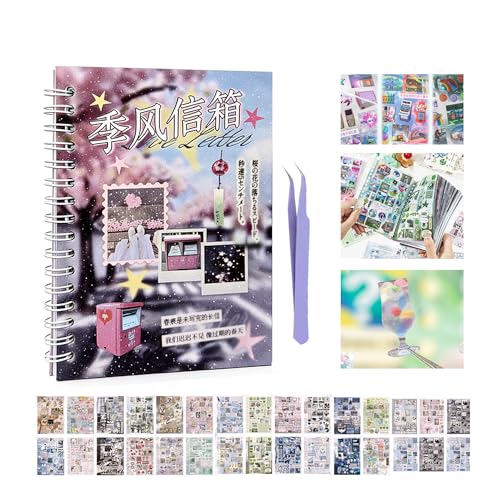 Japanese Stickers for Journaling Supplies,Scenery Japanese Sticker Book - color: Monsoon