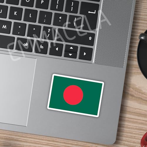 (3PCS) Bangladesh Flag stickers, Countries Flag Stickers - Waterproof Vinyl Decals For Laptops, Tumblers, Water Bottles, Books, Scrapbooks, Size 3 x 2 Inch - color: Bangladesh