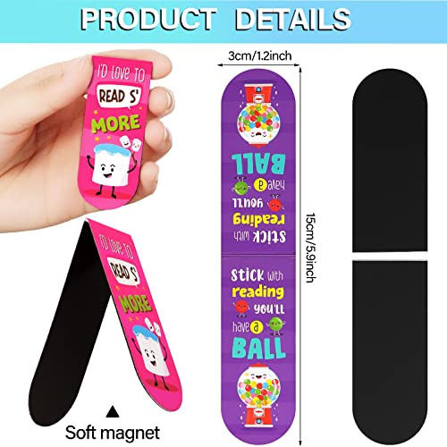 Fainne 30 Pieces Assorted Scented Magnetic Bookmarks Scratch and Cute Sniff Fruit Food Theme Bookmarks Encouraging Sayings Book Tag 10 Styles(Classic) - style: Classic