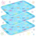 JarThenaAMCS 3Pcs Cartoon Sponge Serving Trays Under the Sea Flower Bubble Reusable Serving Dishes Melamine Platter Party Decoration for Ocean Birthday Party Sharing Snacks Fruit Dessert, 13 x 10 Inch - style: Cartoon Sponge