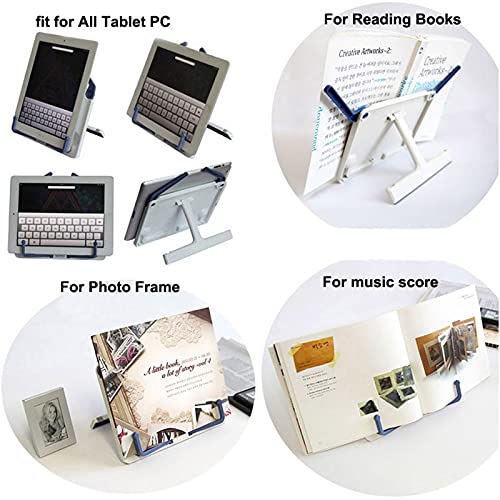 1 PCS Mini Desktop Book Stand Portable Foldable Lightweight Book Rest for Music Score Cookbook Tablet Ergonomic Reading Posture (Max Size 12 X 6 Inches)