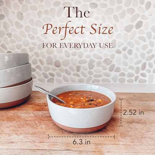 Mora Ceramic Flat Bowls Set of 4-25 oz- For Soup, Salad, Rice, Cereal, Breakfast, Dinner, Serving, Oatmeal, etc - Microwave, Dishwasher and Oven Safe Porcelain Bowl for Eating and Kitchen- Earl Grey - color: Earl Grey
