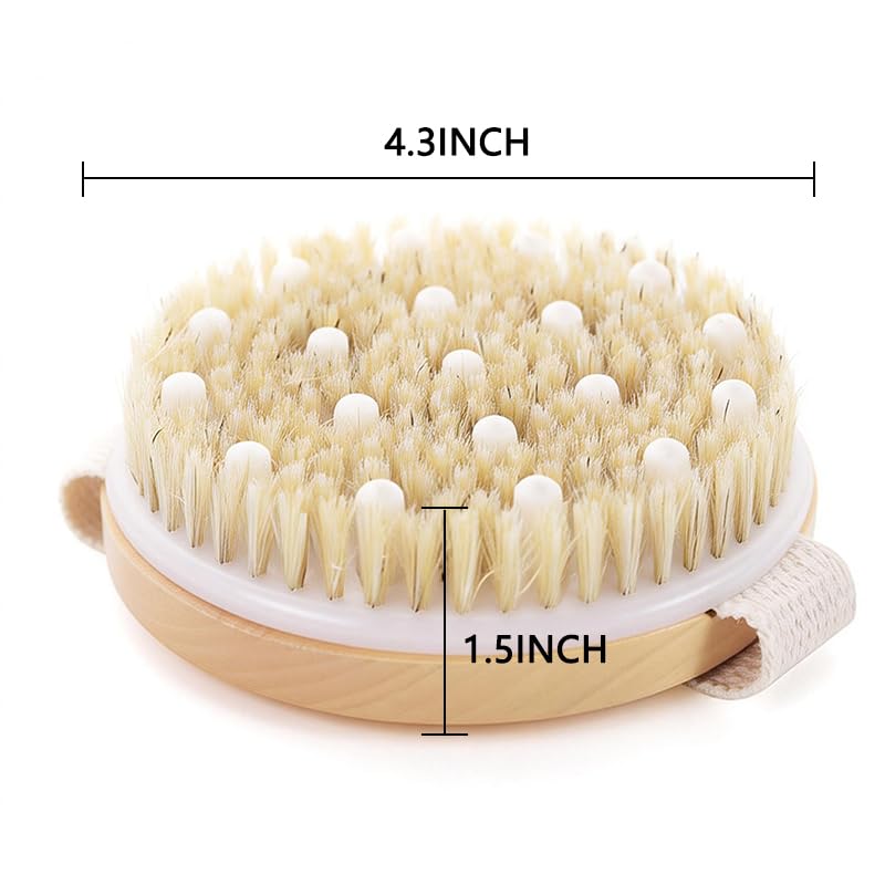 Dry Brushing Body Brush Shower Brushing Removes Dry Skin with Massage Nodes Improve Skin Sauna Accessories