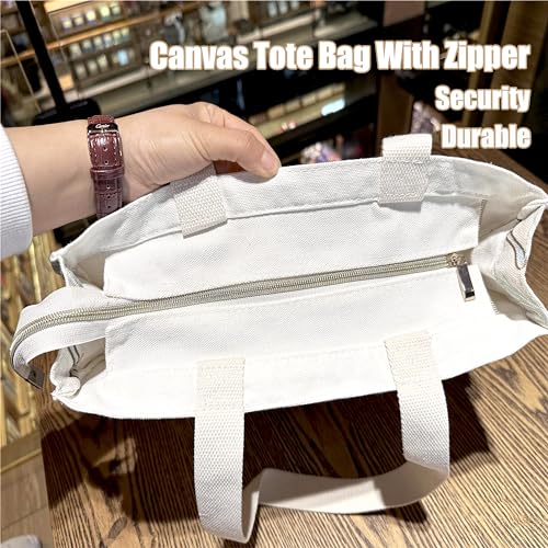 Canvas Tote Bag For Women With Zipper, Durable Portable Reusable Tote Canvas Bag, Tote Bag Aesthetic - color: Morris a