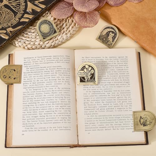 CRASPIRE Tulip Flower Journal Metal Clip Vintage Travelers Notebook Book Bill Binder Clips Holder Alloy Antique Bronze Decorative Travelers for TN Travelers Art Reading Decoration Accessories - style: Tulip Flower