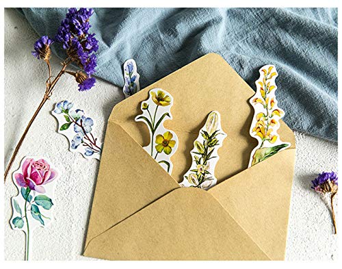 Colorful Flower Bookmarks, 30 PCS (Unknown Flower)
