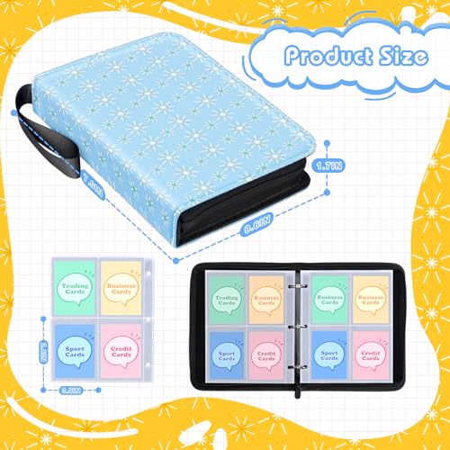 Premium 4-Pocket Trading Card Binder, 400-Card Capacity,Sky Blue - color: Sky Blue