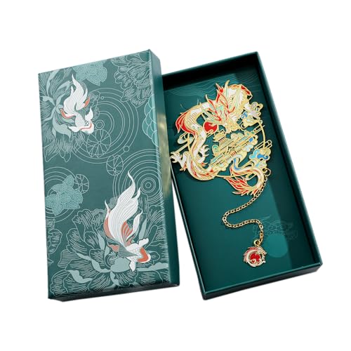 Shan Hai Jing Divine Beasts Bookmark Phoenix Dragon Koi Deer Good Luck Gift - color: Style 2 Gift Boxed