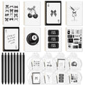 CNhoqc Black Spiral Journal Notebook, 8-Sets A5 Ballpoint Pen Organza Bag - color: 8-Set Black Bow