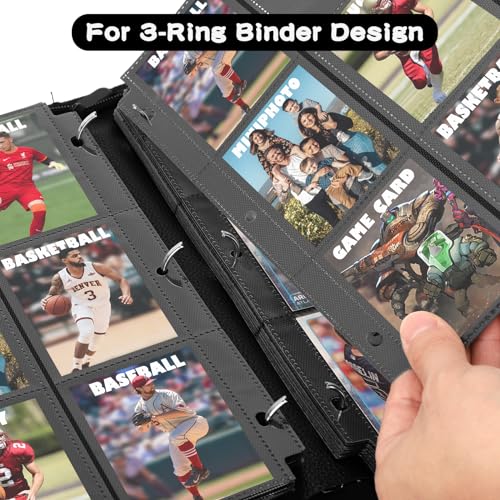 450 Pockets Trading Card Binder Sleeves, 25 Pages Side Loading Card Sleeves - size: 450 Pockets