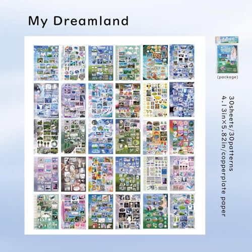 Dreamcore Japanese Sticker Book, Nature Sceneery Scrapbook Stickers for DIY - color: Ruin