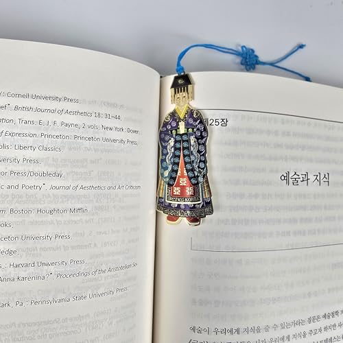 Korean Hanbok Bookmark 5 Pack with Tassels, Traditional Costume Character Page Holder, Cute Bookmarks for Women, Book Stuff, Reading Accessories for Book Lovers, Bible Bookmarks - color: Red Dress