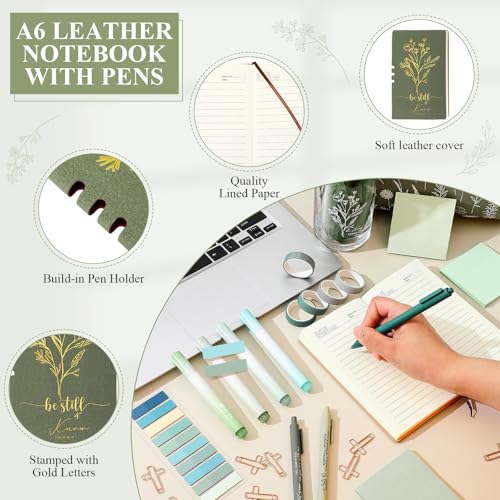29 Pcs Bible Journaling Supplies Kit, Back to School Gifts - color: Green multicolor, style: Boho