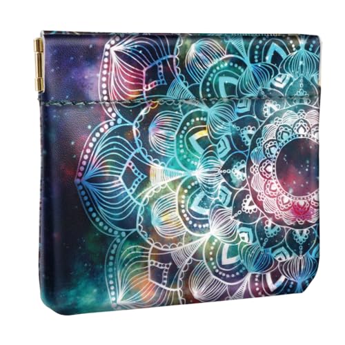 Squeeze Coin Purse Pouch Mini Coin Pocket Portable Change Wallet - color: Mandala, size: Mini (3.54"x3.2")