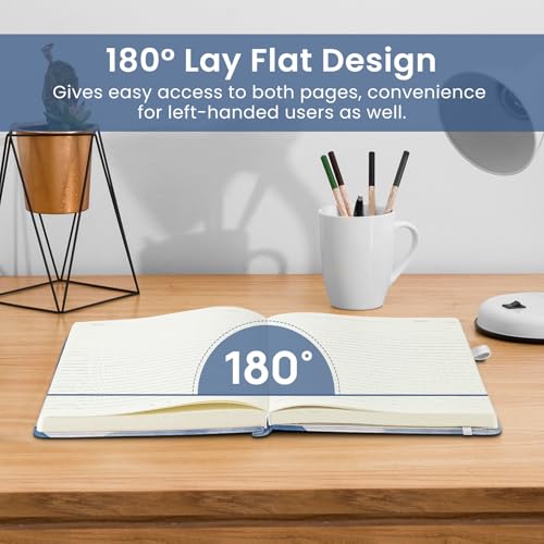 Taja Pretty Lined Journal for Women, Aesthetic Hardcover Leather Journal - color: D-Distant Peak, style: A-Lined