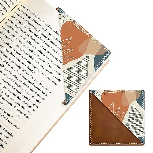 Personalized Leather Bookmarks, Fun & Cute Book Accessories for Reading Lovers, Unbreakable Page Markers for Women Men Girls Boys Student Teacher Kids Retirement Birthday Gifts (Boho Plants) - color: Boho Plants