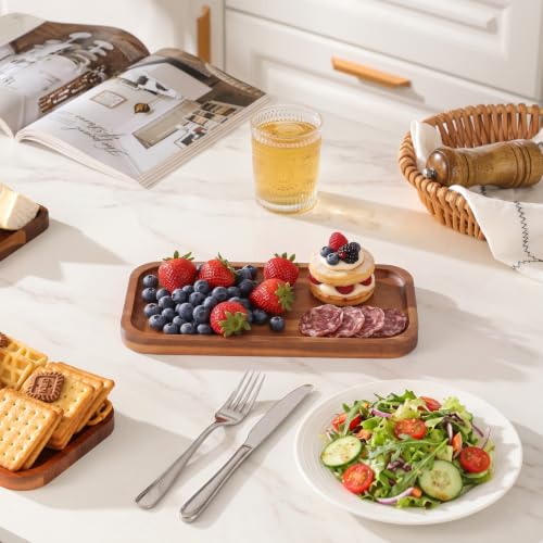 Small Wooden Tray and Platter, Mini Charcuterie Boards, 10"x5.5" - size: 10" x 5.5"