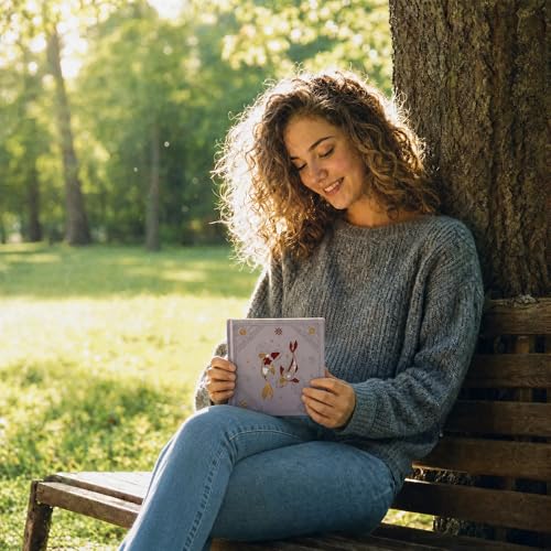 TIEFOSSI Dotted Square Journal Notebook 160 Pages for Women & Men(8 x 8) - color: Light Purple, size: Square-Dotted