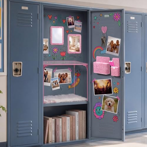 MotiMind Pink Bling Locker Accessories Kit for Teen Girls - color: Pink