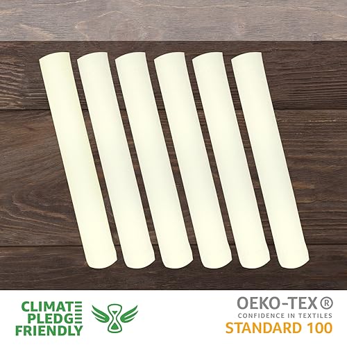 Urban Villa Two Tone Placemat Cotton Tablemat 14x20 (Set of 6) Ivory - color: Ivory, size: 14" x 20"