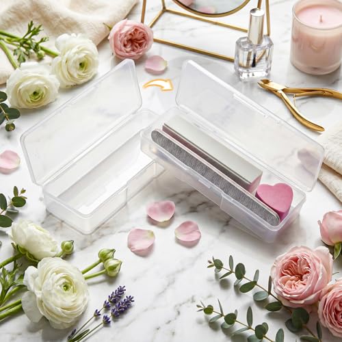 2 Pc Plastic Storage Personal Box,Nail Organizer Empty Manicure Tool