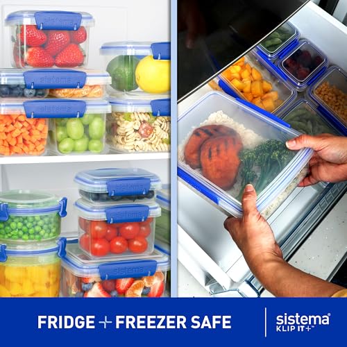 Sistema KLIP IT Large 7L Food Storage Container, Airtight & Stackable, Dishwasher, Freezer, & Microwave-Safe, BPA-Free - size: 7 L (Single)