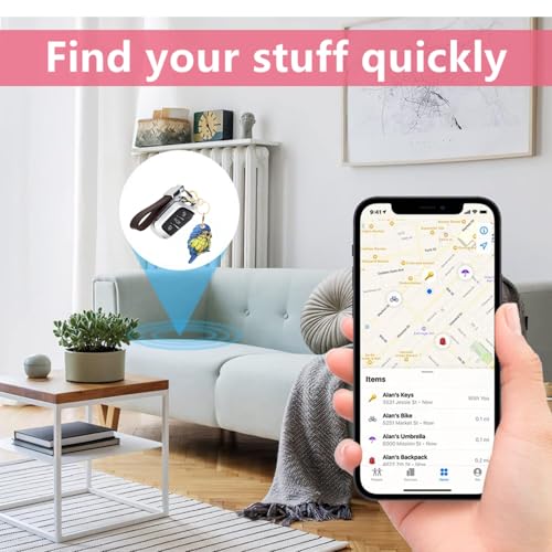 BORKUANA PU Leather Keychain holder Protective Case Compatible with AirTag - color: Blue Parrot