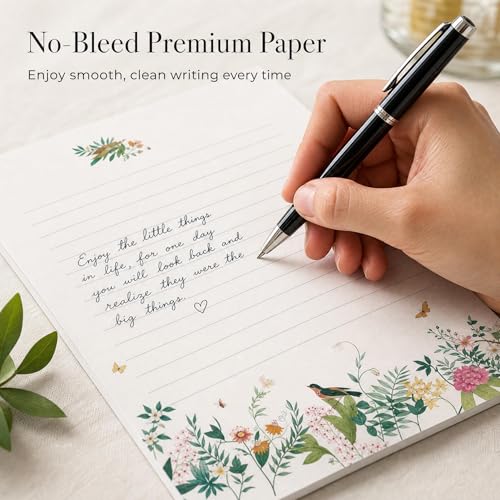 Beautiful Stationery Set with Envelopes - Lined Letter Writing Paper