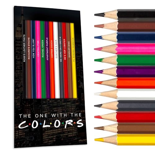 Clever Colors Colored Pencils, 12 Foil-Stamped Gift Set - style: Friends