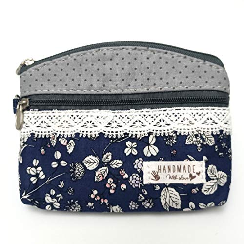 Coin Purse for Women Cute Small Wallets Change Purse Coin Pouch (grey blue) - color: grey blue