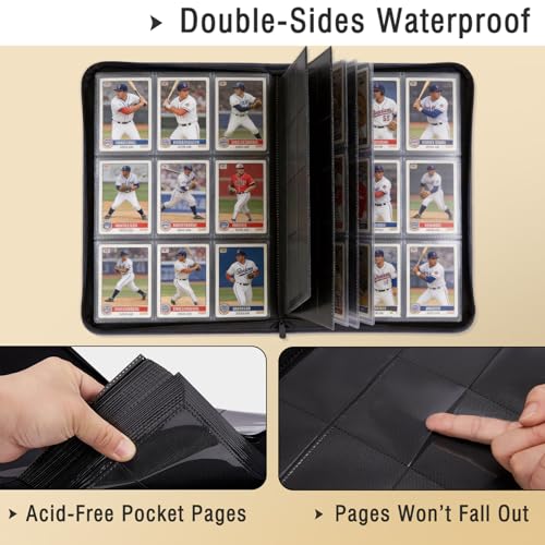Baseball Card Binder 468 Pockets Waterproof Trading Cards Storage - color: Baseball, size: 468