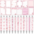 Dispowreath 24 Pcs Piggy Sticky Notes with Pens Pink Pig Themed Christmas Gifts Self Adhesive Notepad Cute Memo Notes Pads Black Ink Ballpoint Pen for Pig Lover Gifts Office School Students Teacher - style: Pig