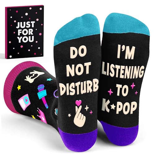 Kpop Merch - Unique Kpop Gifts for Girl, Teen - Cute Korean Socks - Christmas Gifts, Stocking Stuffers for Women - color: Music01