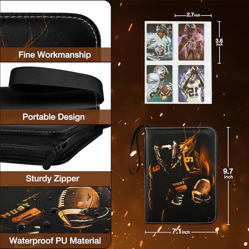 RONMONG Football Card Binder, 440 Pockets, Protective Trading Card Album - color: football-style 1, size: 440