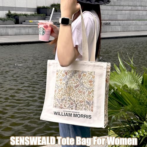 Canvas Tote Bag For Women With Zipper, Durable Portable Reusable Tote Canvas Bag, Tote Bag Aesthetic - color: Morris B