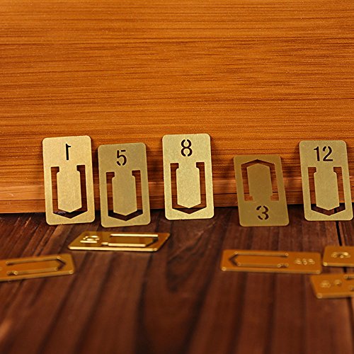 12pcs Brass Bookmarks, Mini Cute 1-12 Number Book Marks Ideal Gifts