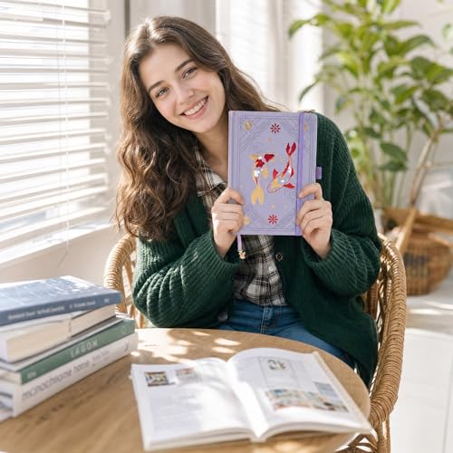 TIEFOSSI A5 Dotted Journal Notebook 190 Pages for Women & Men - color: Light Purple, size: A5-Dotted