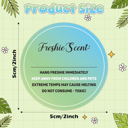 PANTIDE 500 Count Freshiess Scent Care Instruction Stickers (Green Blue) - color: Freshiess Green Blue