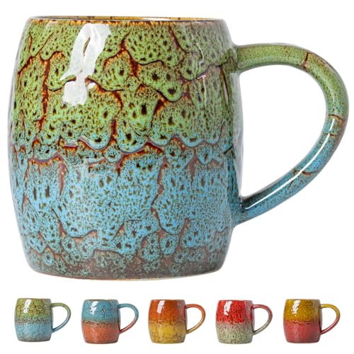Forest Tide Ceramic Mug, 22oz Reactive Glaze Coffee Mug, Self Care Gift - color: Forest Tide · CENTERED