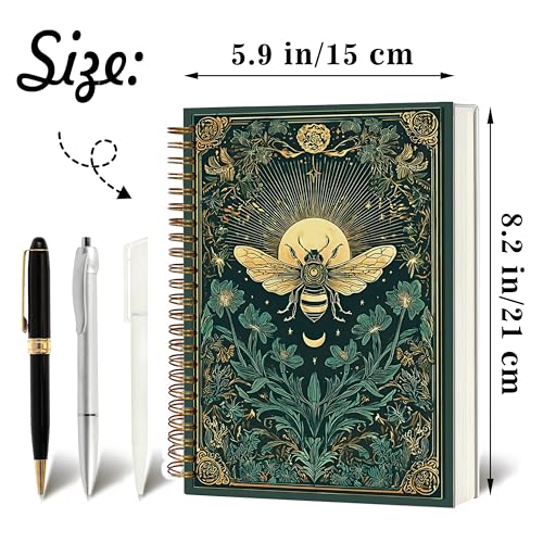 Journaling Notebooks for Women, Magical Bee Goddess Notebook - Vintage Notebook Gifts, A5 Spiral Journal Notebook Office Supplies Gifts for Women Birthday Christmas (BEE) - color: BEE
