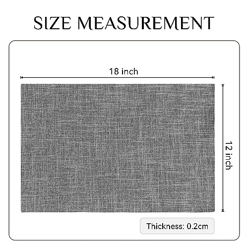 Softalker Faux Linen Cloth Placemats Set of 4-12 x 18 Inch, Light Grey - color: Light Grey, size: 4pc