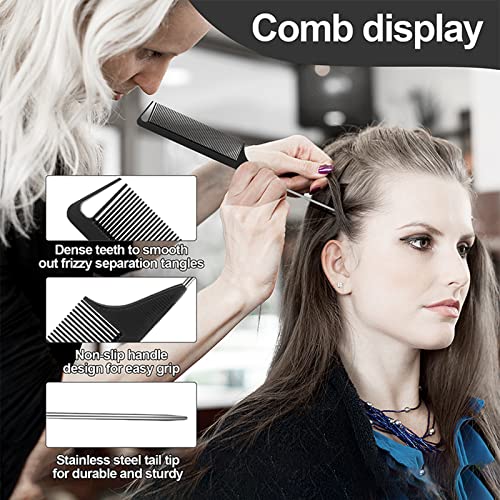 SWEET VIEW 3Pcs Slick Back Hair Brush - color: Black