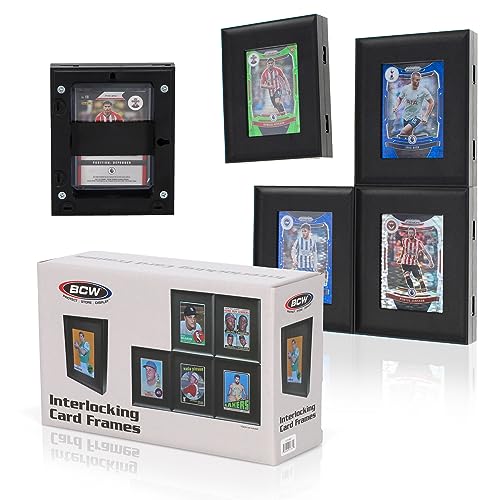 BCW Interlocking Card Frames with Toploaders, Black, Standard Cards, 6 Pack - style: Standard Interlocking Frames