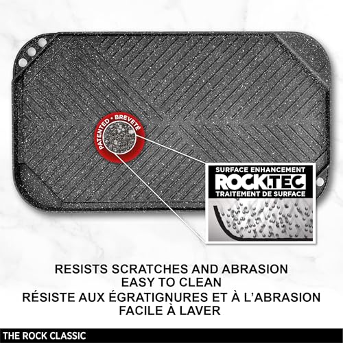 Starfrit The Rock Reversible Grill & Griddle, 50x28cm, Non-Stick