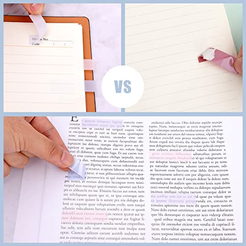 AIEX 600 Pcs Sticky Indexing Tabs, Writable Sticky Index Tabs for Reading Index Folders File Notes Book Notes Easy Remove (Pink Purple)