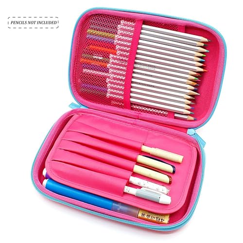 Surpop 3D Unicorn EVA Pencil Case for Girls with 4 Pens - color: Unicorn1 Pink