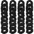 Hoteam 200 Pcs Satin Hair Scrunchies Bulk Ponytail Holders, Black - color: Black