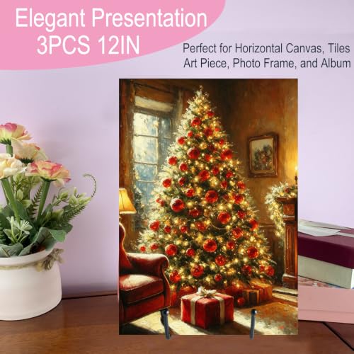 3PCS Iron Plate Stands for Display 12 Inch, Large Metal Heavy Duty Display - size: 3PCS 12IN