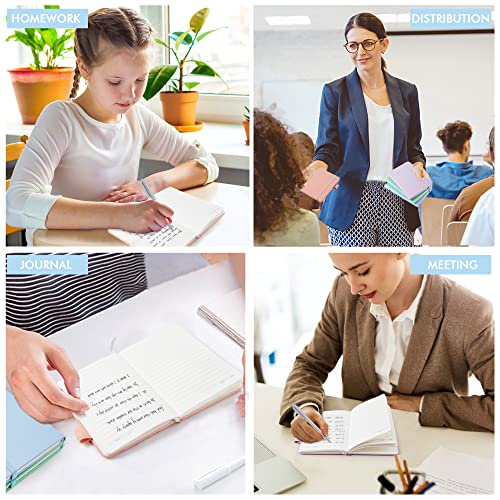 feela 6 Pack Pocket Small Notebooks Bulk, Mini Cute Memo Notepads Hardcover College Ruled Lined Journals with Pen Holder for Women Girls Office School, with 6 Black Pens, 3.5”x 5.5”, A6, Pastel Colors - color: 6 Pastel Colors