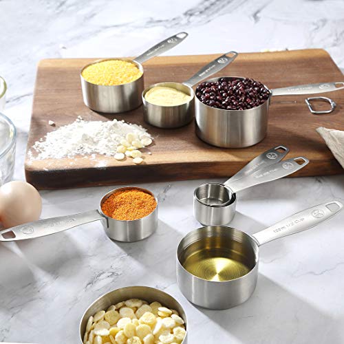 Stainless Steel Measuring Cups, 8 Piece Heavy Duty 18/8 Steel Measuring Cups Set - size: 8 Pieces: 8 Cups